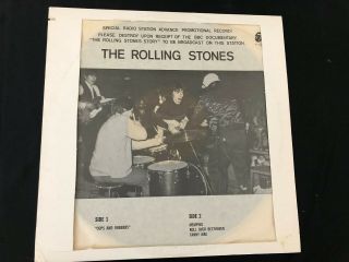 The Rolling Stones Radio Satation Promo Lp St - Pro 101 Cover Fair Lp Nm
