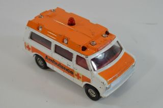 Vintage Corgi Chevrolet Van Ambulance Orange White Opening Doors Gt.  Britain
