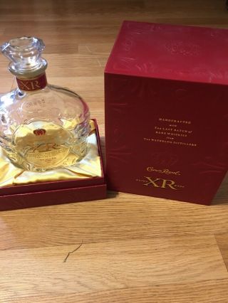 Crown Royal Xr Red Box Empty Bottle Waterloo Distillery Extra Rare (no Sleeve)