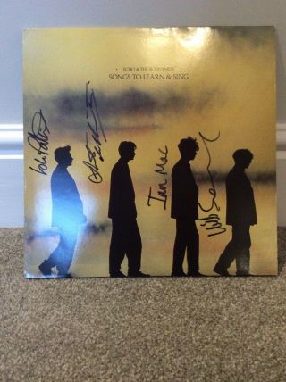 Signed Echo And The Bunnymen Songs To Learn And Sing Vinyl Lp With Bonus 7”