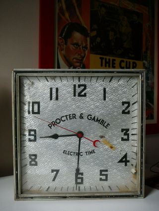Vintage C.  1930 Proctor And Gamble Electric Wall Clock Rare Advertising Clock