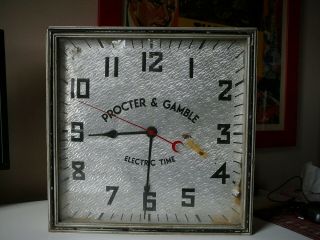 Vintage c.  1930 Proctor and Gamble Electric Wall Clock Rare Advertising Clock 2