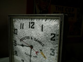 Vintage c.  1930 Proctor and Gamble Electric Wall Clock Rare Advertising Clock 4
