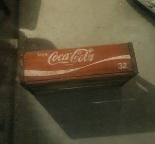 Vtg Coca Cola Coke Wood Case Carrying Crate Soda Pop Bottle Wooden 12x18 1972