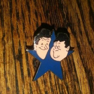 Vintage Laurel And Hardy Comedy Classics Enamel Collectible Pin Rare Very Cool