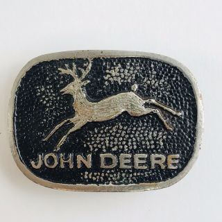Vintage John Deere Belt Buckle By Hamlin Mfg Co Greensboro Nc Perfect Patina