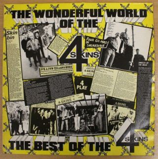 4 Skins The Wonderful World Of The 4 Skins 1987 Link Lp 02 12 " Lp Vinyl Vg