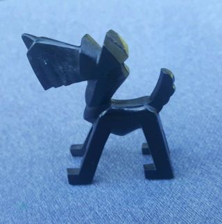 Vintage Bakelite Stylized Art Deco Black Terrier Dog Figurine Don Manning Nosco