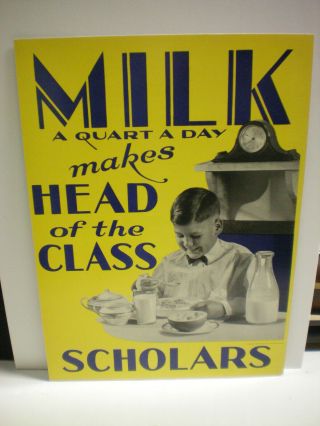 Drink Milk Promotional Poster 1930
