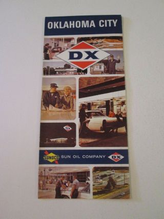 Vintage Sunoco Dx Oklahoma City - Oil Gas Service Station Travel Road Map