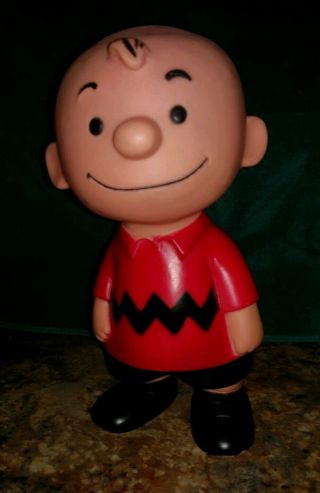 Vintage Hungerford Peanuts Charlie Brown Vinyl Doll 9 Inches Tall