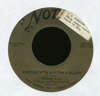 Ronnie Haig Rocking With Rhythm & Blues On Note Rockabilly 45 Hear
