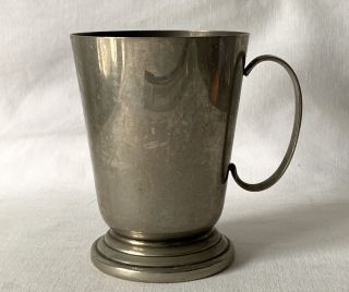 Vintage Tapered Silver Plated Metal Tankard 1 Pint Capacity