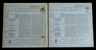 Leoncavallo: I Pagliacci - Von Matacic Columbia SAX 2399 / 2400 ED1 2LP 3