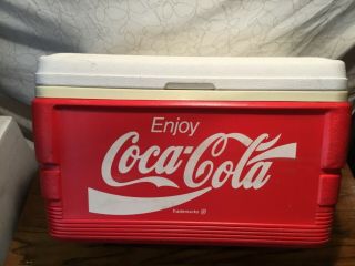 Coca Cola Coke Cooler By Igloo 23’’ Long,  13’’ Wide,  14’’ Tall,  Made In Usa