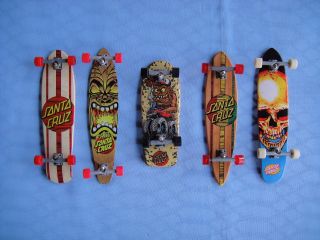 Tech Deck Santa Cruz Display Open Long Skateboards Set Of 5