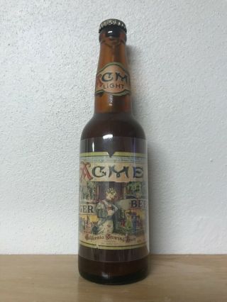 U - Permit Acme Light Lager Beer Bottle: California Brewing Assn,  San Francisco