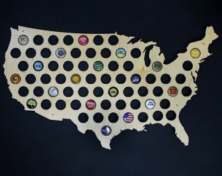 Berkshire Vintage United States Beer Cap Map