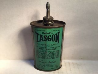 Vintage Tasgon Oil Can Handy Oiler Lead 4 Oz Rare Household Tin Sunoco Texaco Gm