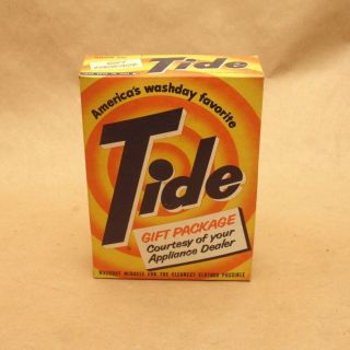 Vintage Tide Laundry Detergent Box Appliance Dealer Giveaway Premium,  Nos,