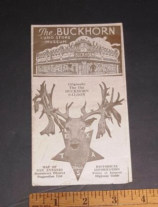 1949 Buckhorn Curio Store Museum Saloon San Antonio Texas Tx S/h Booklet
