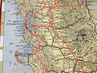 1935 Gilmore Red Lion Gasoline Map of West Coast California Oregon Washington 8