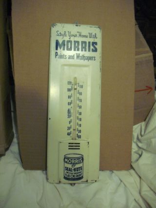 Old Morris Paint Advertising Thermometer (rare)