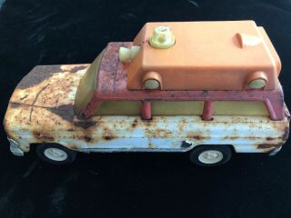 Vintage Tonka Jeep Wagoneer Rescue Ambulance Steel Rusty Parts Restoration