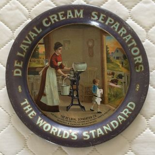Vintage 1906 De Laval Cream Separators Advertising Tip Tray H.  D.  Beach Co.