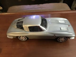 Vintage Jim Beam 1963 Split Window Silver Corvette Decanter Car Empty
