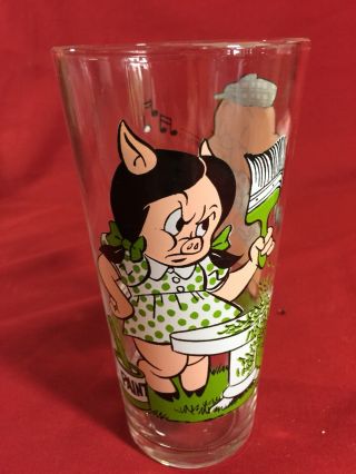 Vintage Petunia Porky Pig Pepsi Collector Series Brockaway Glass Warner 1976