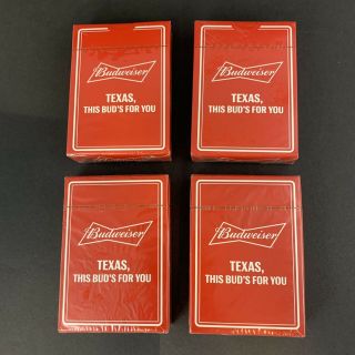 Playing Cards Budweiser Beer Texas This Buds For You Games Decks 4