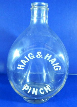 Vintage Haig And Haig Ltd Pinch Clear Glass Bottle 8 " Tall X 5 " Wide