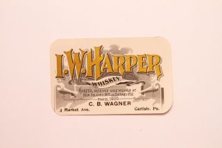 Old Vintage,  I.  W.  Harper Whiskey Label,  Orleans And Chicago,  Alcohol
