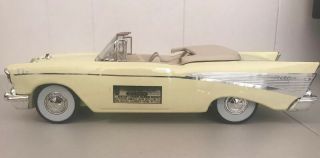 Vintage Jim Beam Decanter 1957 Yellow Chevrolet Chevy Bel Air Car Convertible