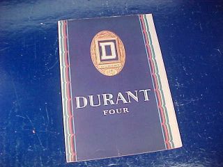 1928 Durant Four Luxury Automobile Illustrated Advertising Brochure