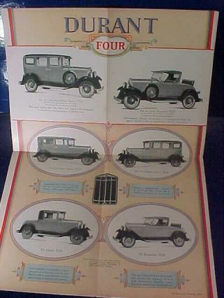 1928 DURANT FOUR Luxury AUTOMOBILE Illustrated ADVERTISING BROCHURE 3