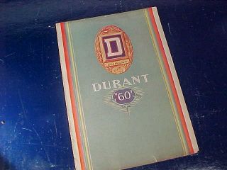 1928 Durant 60 Automobile Illustrated Advertising Brochure
