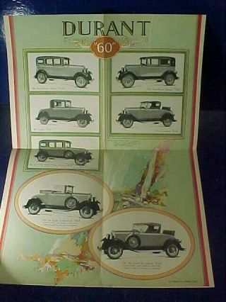 1928 DURANT 60 AUTOMOBILE Illustrated ADVERTISING BROCHURE 2