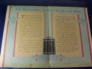 1928 DURANT 60 AUTOMOBILE Illustrated ADVERTISING BROCHURE 3