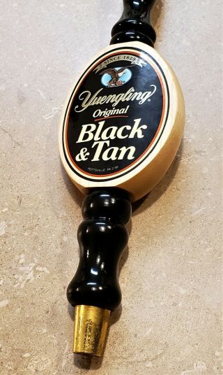Yuengling Black And Tan Beer Bar Tap Keg Handle 12.  5 " Wooden Pull - Black & Tan