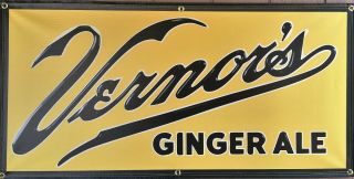 Vernors Ginger Ale Old School Vintage Sign Remake Banner Shop Garage Art 2 X 4