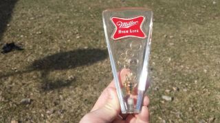 Vintage Miller High Life Draft Beer Keg Faucet Tapper Lucite Knob Tap Handle