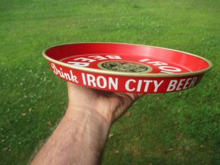 Vintage Iron City Beer Metal Trays - Pittsburgh Brewing Company 12 " Round