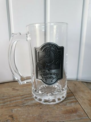 Official Lord Of The Rings Prancing Pony Tavern Glass And Pewter Tankard/stein