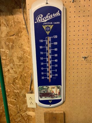 Vintage Packard Thermometer Sign