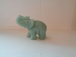 Wonderful Vintage Hand Carved Jade Elephant Figurine