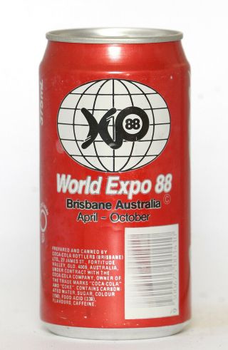 1988 Coca Cola Can From Australia,  World Expo 88
