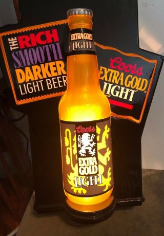 Coors Extra Gold Light Vintage Beer Sign Light Display