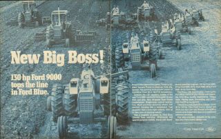 1970 Large 2pg Print Ad Of Ford 9000 8000 5000 4000 3000 2000 Farm Tractor